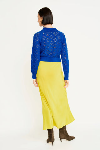 Mirth Santander Silk Skirt, Lemongrass