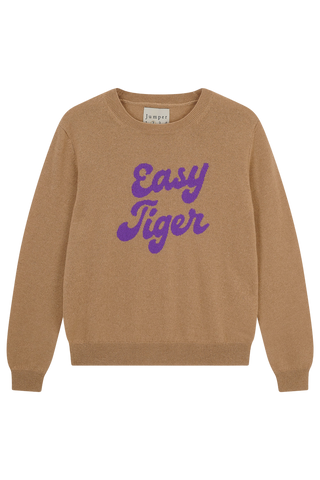 Jumper 1234 Easy Tiger Crew, Sandstone Dog Violet