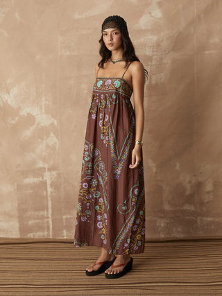 BOTEH Darjeeling Maxi Bodice Dress, Mocha