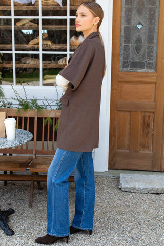 Emerson Fry Layering Jacket, Bitter Chocolate Wool Cashmere