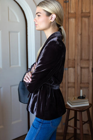 Emerson Fry Paris Jacket, Mahogany Silk Velvet