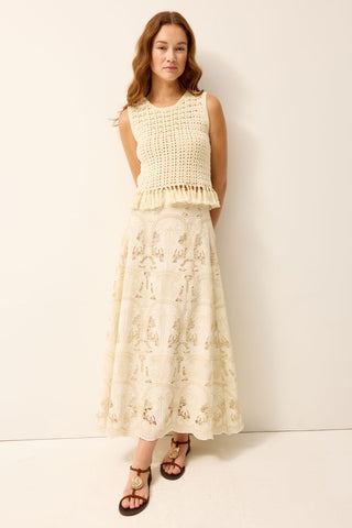 Marie Oliver Collins Tank, Ivory