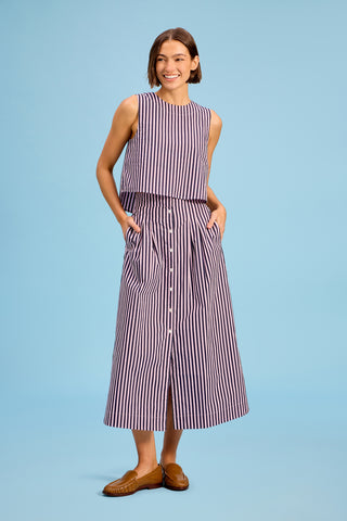 Livro Scout Skirt, Lilac Pinstripe