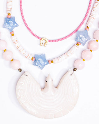 Gather Goods Mother of Pearl Eagle Necklace