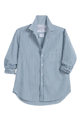 Frank & Eileen Relaxed Button-Up Shirt, Multi Green Stripe