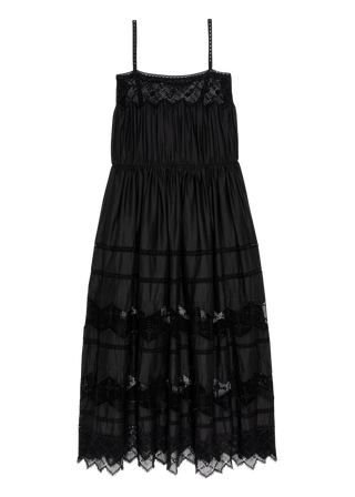 The Great The Rosette Crochet Dress, Black