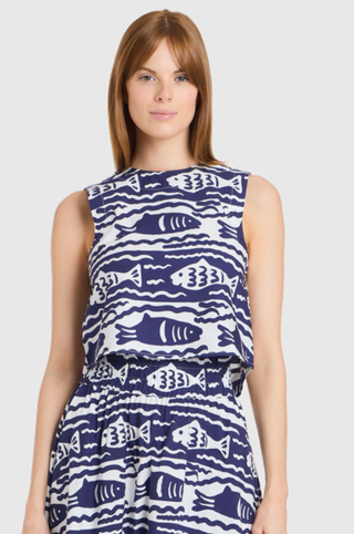 Livro Crop Top, Fish Print