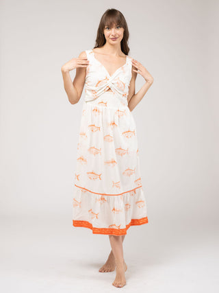 Beau & Ro Blake Dress, Fish Orange