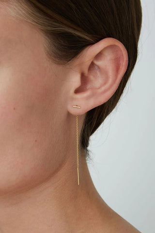 Chan Luu Gold Bar Chain Thread Earrings