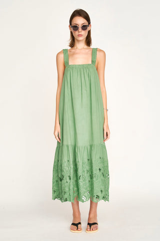 Mirth Monaco Dress, Mint Embroidered Deco