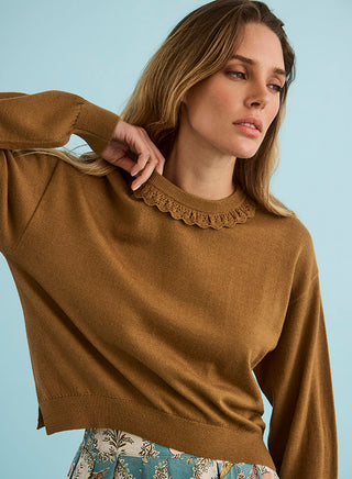 TS Hunter Bell Opal Sweater, Chestnut