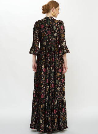 Oliphant High Neck Bell Maxi, Kathmandu Black