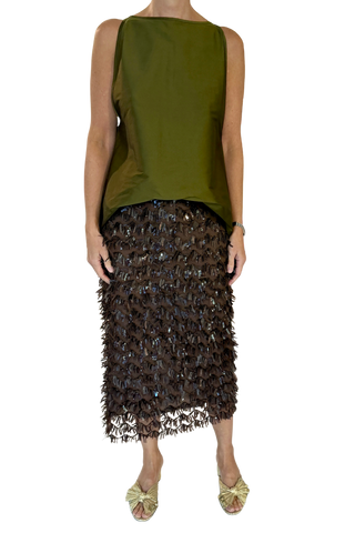 Chan Luu Firework Sequin Skirt, Espresso