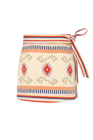 Carolina K Natalia Mini Skirt, Multi Chacana