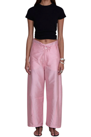 Chan Luu Techno Taffeta Barrel Pant, Rose
