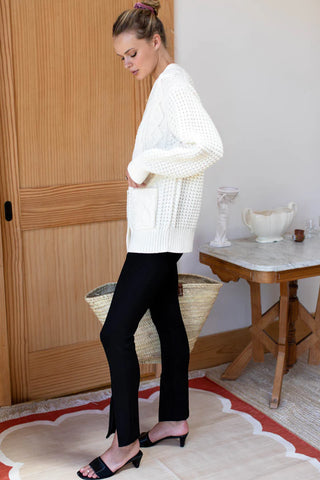 Emerson Fry Zip Layering Pant, Black Ponte