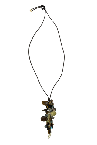 Chan Luu Foxtail Charm Necklace, Multi