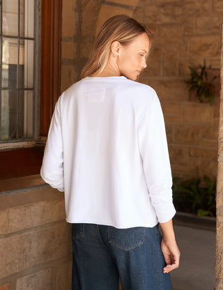 Frank & Eileen Quinn Long Sleeve Crewneck Tee, Vintage White