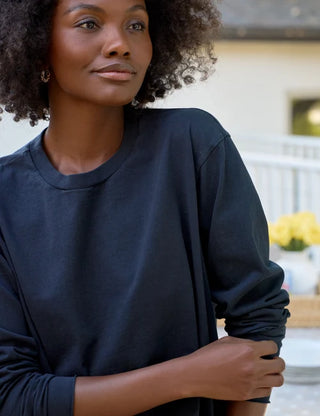Frank & Eileen Quinn Long Sleeve Crewneck Tee, Classic Navy