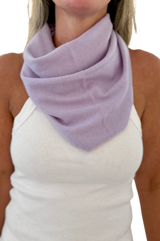 White & Warren Cashmere Neckerchief, Lavender Fog