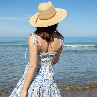 Pink Chicken Short Marilyn Dress, Island Map