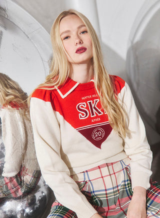 Hunter Bell Ryder Sweater, Cream Crimson