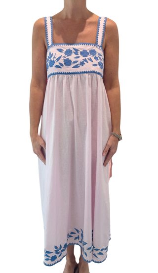 Juliet Dunn Sash Back Dress, Petal Pink Denim