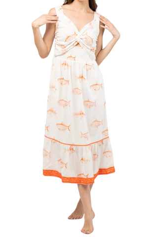 Beau & Ro Blake Dress, Fish Orange