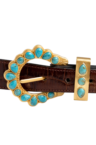 TS Christina Greene On the Ranch Turquoise Belt Buckle