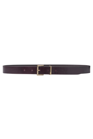 Frame The Patent Square Buckle Belt, Deep Garnet