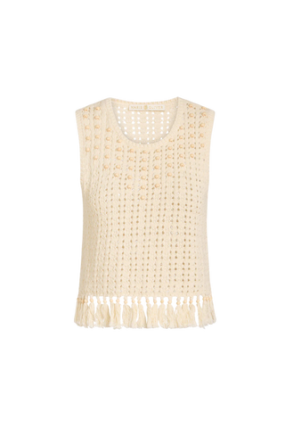 Marie Oliver Collins Tank, Ivory