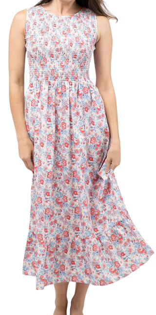 Beau & Ro Margot Dress, Garden Pink & Blue