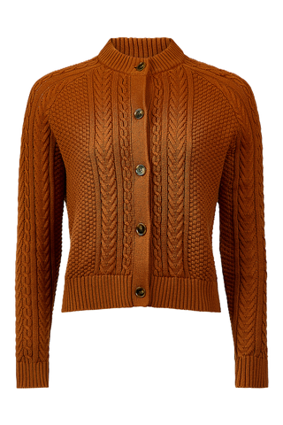 Olivia by Livro Fisherman Cardigan, Chestnut