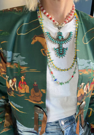 Gather Goods Sterling & Turquoise Firebird Necklace