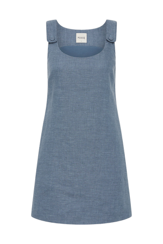 Posse Thea Shift Dress, Steel Blue