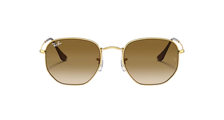 Ray-Ban Hexagonal Sunglasses, Clear Brown