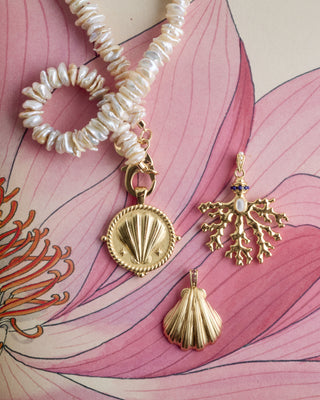 Jane Win STRONG Sea Breeze Clamshell Classic Rolo Necklace