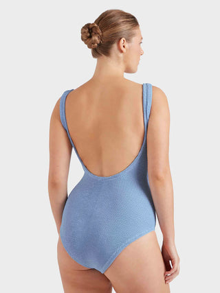 Hunza G Coverage Square Neck Swimsuit, Cornflower