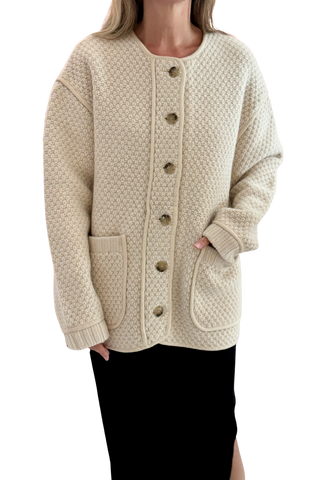White & Warren Wool Blend Liner Coat, Buttermilk