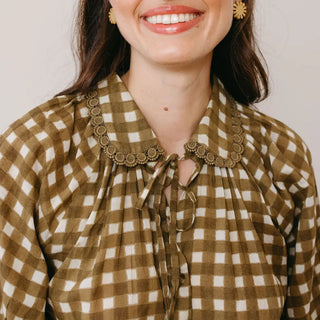 Sunshine Tienda Willa Top, Painted Gingham