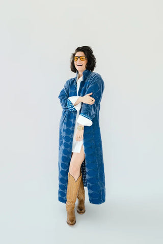 Eleanor James Caption Duster, Midnight Rider Blue