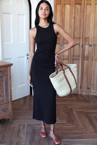 TS Emerson Fry Racerback Tank Maxi Dress, Onyx Rib