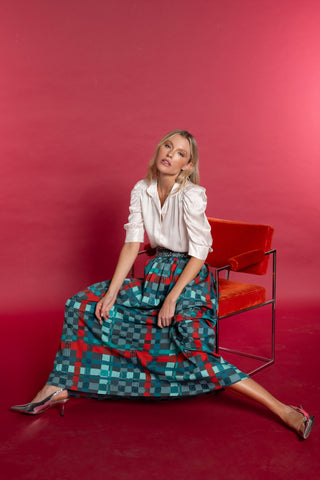 Sheridan French Wesley Skirt, Holly Tartan