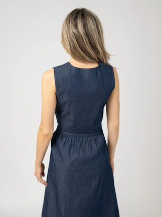 Beau & Ro Trellis Top, Indigo