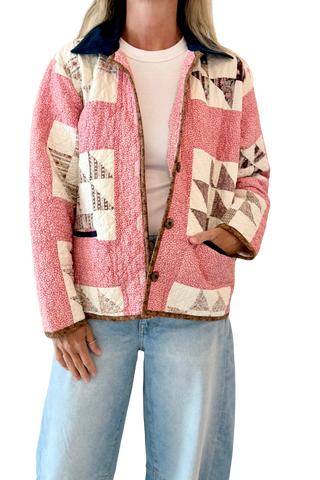 Barn Coat, Pink Old Maid's Puzzle