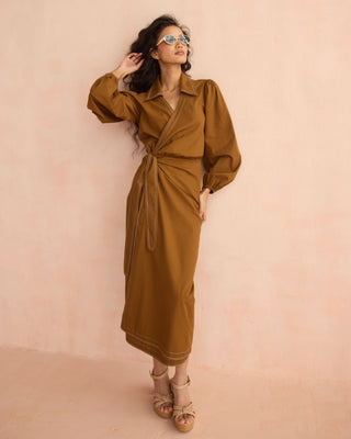 Omika Avery Midi, Solid Cinnamon