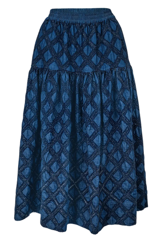 Sunshine Tienda Colette Skirt, Denim Eyelet