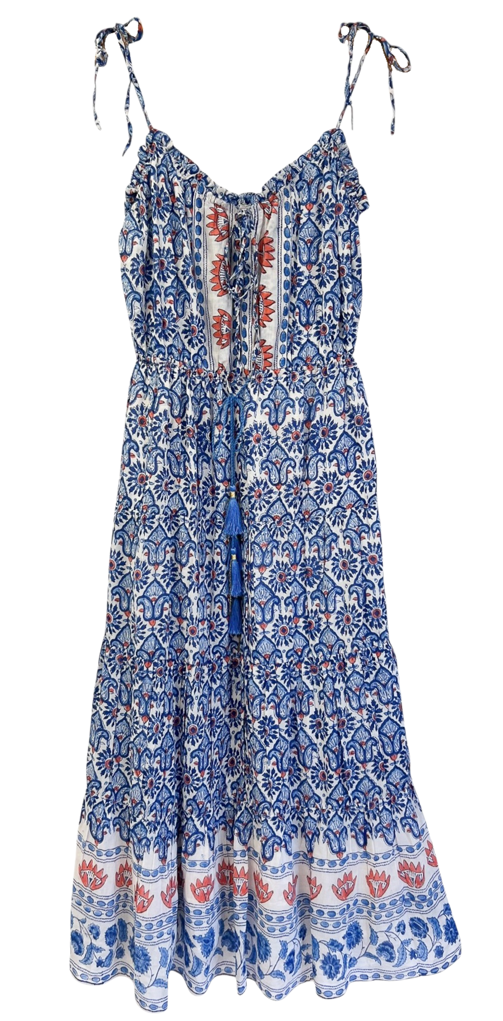 Bell Holiday Midi Dress, Red White and Blue S Bell Holiday Midi Dress, Red White and Blue S