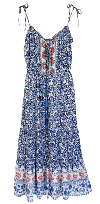 Bell Holiday Midi Dress, Red White and Blue Bell Holiday Midi Dress, Red White and Blue