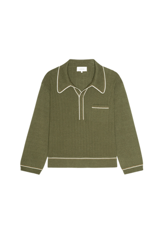 The Great The Menswear Tipping Polo, Olive